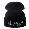 Högkvalitativ Lil Peep Casual Beanies För Män Kvinnor Mode Strikkad Vinter Hat Solid Hip-Hop Skullies Hat Bonnet Unisex Cap Y21111