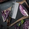 El Yapımı Dövme Şef Bıçak 8 inç Yüksek Karbon Çelik Çin Kasap Mutfak Keskin Claver Kemanik Yemek Ev Restoran için Ev Açık
