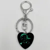 Constell Heart Key Rings Horoscope Sign Charm Keychain Saco pendura para homens j￳ias de moda de moda Will e Sandy