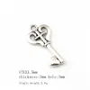 180pcs / lote de prata antiga mistura de prata key Charms de metal artesanal pingentes de jóias DIY Fazendo acessórios A-657