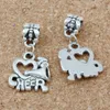 150 pcs Cheerleader Heart Ik hou ervan handgemaakte metalen charms hangers te juichen DIY sieraden maken Accessoires A-660