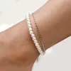 Anklets sommar sexig pärla pärla bohemisk flerskikt gyllene ankelarmband fot smycken strand barfota sandaler marc22