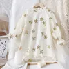 Dzieci Baby Spring Autumn Dress Girls Star Print Fairy Net Yarn Long Rękaw Princess 1-6y Party Clo 210515