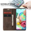 Magnetic Flip Leather Cases Cover Wallet Card Slots Design Business Vintage Book For Samsung Galaxy A50 A02S A20S A21S A20E A12 A51 A71 A22 A32 A42 A52 A72 Caseme Cover