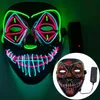 Tasarımcı Yüz Maskesi Cadılar Bayramı Dekorasyonları Cadılar Bayramı Glow Maske PVC Malzeme LED Cadılar Bayramı Kadın Erkekler Mask Kostümleri Yetişkinler Ev DE1427404