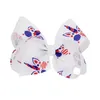 Hårtillbehör 4th of July Barrettes Baby Girls Big Bow Hairclips 3pcs / set USA Flagga Independence Day Clips M3475