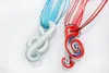 6 Color Handmade Murano Lampwork Glass Musical Notation Pendant Necklace For Women Gift