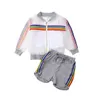 Pudcoco Girl Set 1Y-7Y US Newborn Kid Baby Girl Long Sleeve Coat+Vest+Short Pants Outfit Clothes Summer