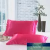 Lanke Silk Satin Pillowcase, Luxury Pillow Case till sovrum, bekväma kudde omslag är singel solid färg 48x74cm fabrikspris expert design kvalitet senaste stil