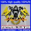 OEM Golden Black Inpressionsform för Suzuki GSXR 600CC 600 750 CC K1 600CC 2001 2002 2003 Body 19NO.67 GSXR-600 GSXR-750 GSXR600 01-03 GSX-R750 GSXR750 01 02 03 Fairing Kit