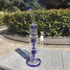 2021 16 Inches Hookah Green and Blue 4 Styles Bong Glass Dab Rig Clear Base Water Bongs Smoke Pipes 14.4mm Female Joint Large Size Multi Color