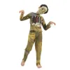 EASPOOKY ENGE SWAMP ZOMBIES COSEPLAY JONGENS SKELETOGOGHANGEN Halloween Kostuum voor Kinderen Partij Fancy Dress Skull Mask Q0910