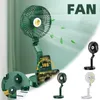 7 Inch Portable Electric Fans Folding Desk Fan Adjustable with 5200 mAh USB Rechargeable Battery and Built-in Lamp for Office Home Picnic