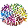 Decoração de parede adesivos de jardinwall 12pcs/lote 3d PVC Magnet Butterflies adesivo decoração de casa decoração de quarto de borboleta 1vx7 entrega de gota 20