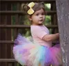 Costume de poupée de mascotte pour filles, jupes Tutu en maille pour fête, tenue d'anniversaire de princesse pour enfants, Costume d'halloween, jeu de rôle, costume de jeu simulé