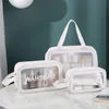 Kosmetische Taschen Koffer Make -up -Beutel -Hülle PVC Handtasche Make -up -Reise kleiner Reißverschluss Organizer Box Großhandel Waschen klar
