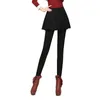 여성 패션 스커트 레깅스 스키니 펜슬 바지 단단한 발판 캐주얼웨어 블랙 그레이 KZ-007 211215