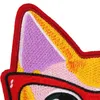 Towel Embroidery Cartoon Cat letters Chenille Patch Fabric Custom Sew on Sticker Big Size Patchwork Appliques for Clothing Bag Backpack Decoration