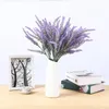 Faux Floral Artificial Flowers Plastic Lavender Bundle Fake Plants Wedding Indoor Outdoor Home Kitchen Office Decor XBJK2107