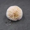 キーチェーンホルダーFaux Rabbit Fur Ballキーホルダー車のバッグチャームペンダントふわふわポンポムキーリングファッションアクセサリー