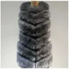 Lisa Colly Women Long Artifical Fox Fur Vest Women Winter Fashion Faux Fox Fur Vest Jacket Woman Warm Fake Fox Fur Coat Overcoat Y0829