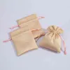 50pcs High Quality flannel Storage Velvet Bags Beads Tea Candy Jewelry Organza Drawstring Bag for Wedding Christmas Gift Pouches2632