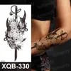 Темный стиль временная татуировка цветок / змея / дракон сексуальная стикер корпус стикеров черный лев череп татуировки рукав для женщин мужчин мальчики сексуальные