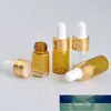 500pcs/lot 1ml 2ml 3ml 5ml Amber Dropper bottle Mini essential Oil bottle with glass hose vials