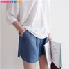 Réglable mince coton lin maternité pantalons courts été mode Shorts vêtements pour femmes enceintes décontracté ventre grossesse 210918