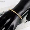 Fysara 4mm Largeur Mince Sqaure Cz Cristaux Bracelets Pour Femmes Bracelets De Mariage Titane Acier Bijoux Charme En Gros Q0719