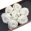 50/100 pcs 4 cm Soie Artificielle Thé Rose Têtes De Fleurs Pour La Maison De Mariage Décoration DIY Guirlande Scrapbook Faux Fleurs Mur Artisanat 210317