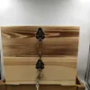 Large pine wood box customized rectangular locking storage gift post Christmas trees 210922