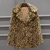 Женские куртки уличные крутые теплые пальто 2021 женщин леопард сексуальный зимний ветер кардиган печать долго для Manteau