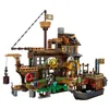Äventyret Pirat Ship Building Blocks Leksaker Barnkonstruktör Skapare Idéer DIY Bricks Compat Barn Kids Gifts X0902