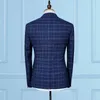 Men's Suits & Blazers Jas Vest Broek 2021 Men Fashion Boutique Plaid Wedding Dress Pak Three Pieces Male Formula Business Casual Set