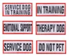 Service Dog Patches for Vest Canvas Embroidered With Luminous Reflective Embroidery Cloth Patch Do Not Pet Emotional Support Dog Supplies 1.5 x 3.6 Inch A254