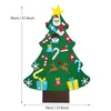 Décorations de noël 30 LED lumières colorées bricolage feutre arbre décor père noël enfants jouets noël suspendus ornements 2022 ans cadeaux