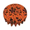 Tafelkleed Halloween Huis Patroon Rond Tafelkleed Decoratief Bedrukt Hoesbeschermer Polyester301J