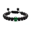 8mm Natural Lava Rock Stone Beaded Charm Bracelets Handmade Rope Braided Energy Yoga Jewelry For Women Men