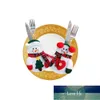 8ピースクリスマスの装飾雪だるまのキッチン食器ホルダーバッグパーティーギフトクリスマスの飾りのクリスマスの装飾のための家のテーブル工場価格の専門家のデザイン品質