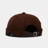 Beanie Skull Caps Brand Vintage Beanie Hats Men Women Spring Autumn Landlord Hat Streetwear Hip Hop Brimless Corduroy Docker Cap W2517