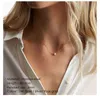 JUJIE acier inoxydable perle colliers pour femmes 2021 Simple 316L or tour de cou chaîne collier bijoux livraison directe/vente en gros G1206