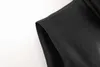 Toppies Siyah PU Deri Yelek Kadın Ceket Ceket Sonbahar Kış Dış Giyim Kirpi Yelek Kadın 210817