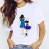 T-Shirts Top für Frauen Cartoon 90er Jahre Love Sweet Cute Mama Mom Love Kleidung Print Lady Graphic T-Shirt Damen Female Tee T-Shirt X0527