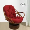 Kudde / dekorativ kudde Texturerad Rattan Swivel Rocking Chair Cushion, 48 "x 24", Patio Furtable Pads