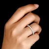 Nuovi anelli sottili minimalisti 2021 per le donne Matrimonio Brillante zircone cubico Argento di alta qualità Versatile Anello da dito femminile Gioielli