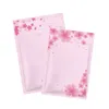 1000 stks / partij roze kersenbloesem Zelfafdichting ritssluiting zak kleine platte folie geschenk tassen voor sieraden / poeder verpakking / make-up pouches