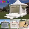 Royal White Wedding Bounce House Aufblasbare Hüpfburg mit Zelt Moonwalks Jump Bouncer Luftmatratze für Kinder und Erwachsene