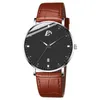 Reloj Men Watches 2022 Fashion Faux lederen glaskwarts klok casual mannen zakelijke horloge relogio masculino polshorloges