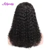 Curly Lace Fechado Wig HD Cabelo da Malásia Transparente 26 polegadas 4x4